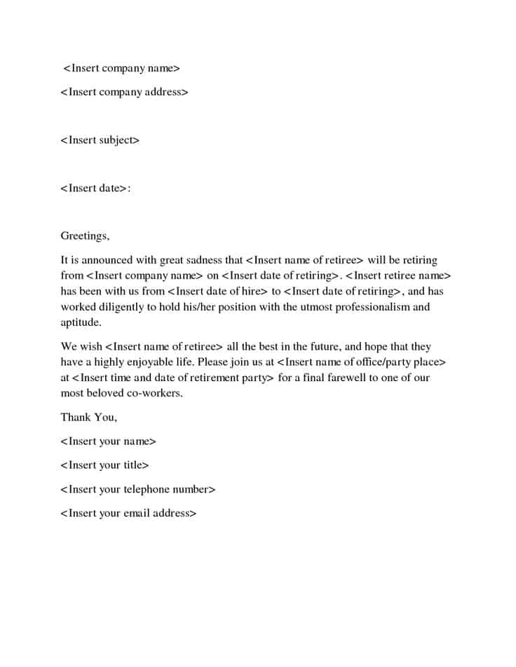 12 Sample Goodbye Letters Writing Letters Formats Examples