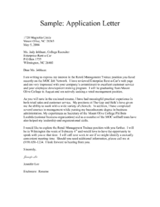 write an application letter to a ministry