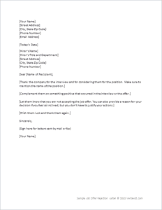 9+ Rejection Letter Samples - Writing Letters Formats & Examples