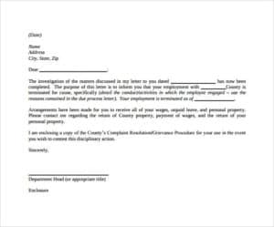 19+ Termination Letter Samples - Writing Letters Formats & Examples