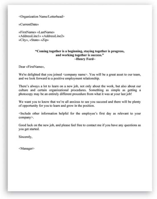 9  Welcome Letter Samples Writing Letters Formats Examples